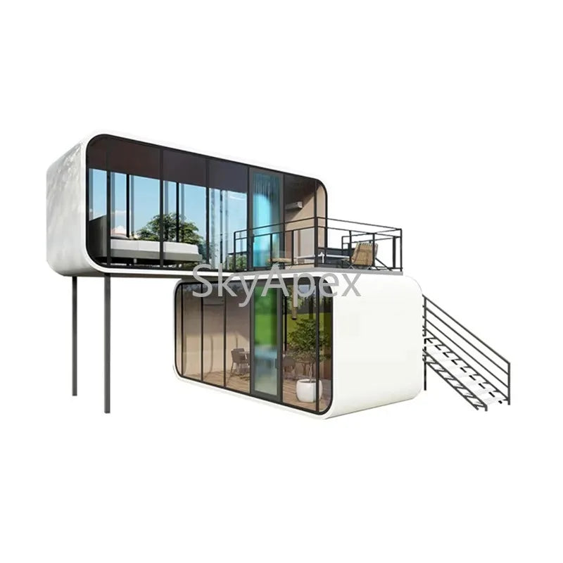 ISO CE Certified Customizable Modular 20ft Smart Apple Cabin Container House with Bathroom Movable Hotel  Use  Windproof  Stable
