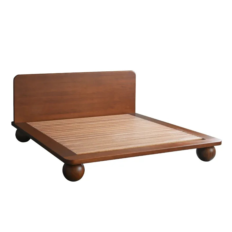 European Headboard Bed Frame Double Wood Elegant Nightstands Twin Bed Frame Queen Size Full Cama Moderno Lujo Home Furniture