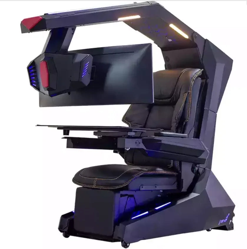 Imperator R1 Pro Recline zero Gravity Gaming Cockpit Massage Speaker Monitor Adjustable RGB Chair Workstation Computer Cockpit