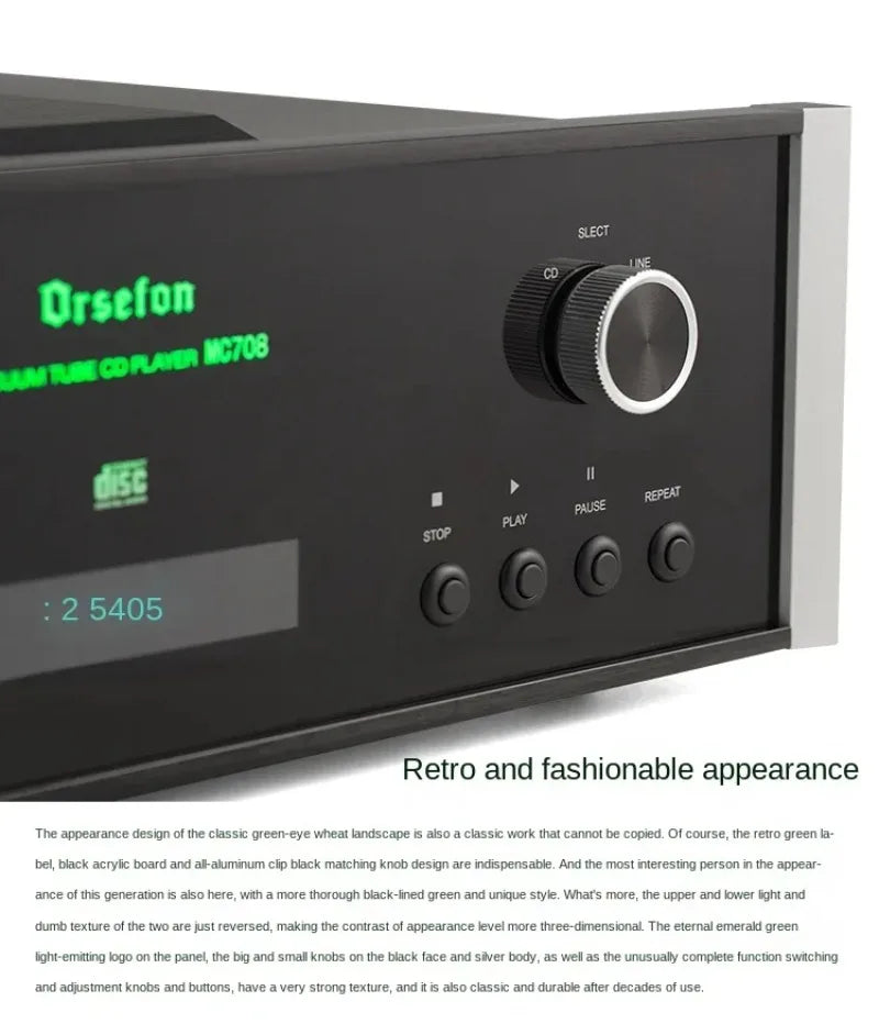 1:1 Clone Mcintosh MC708 CD Player Pure Bile Vacuum Tube 12AX7 HiFi PCM1794 Lossless Dual Decoding RCA/XLR Output