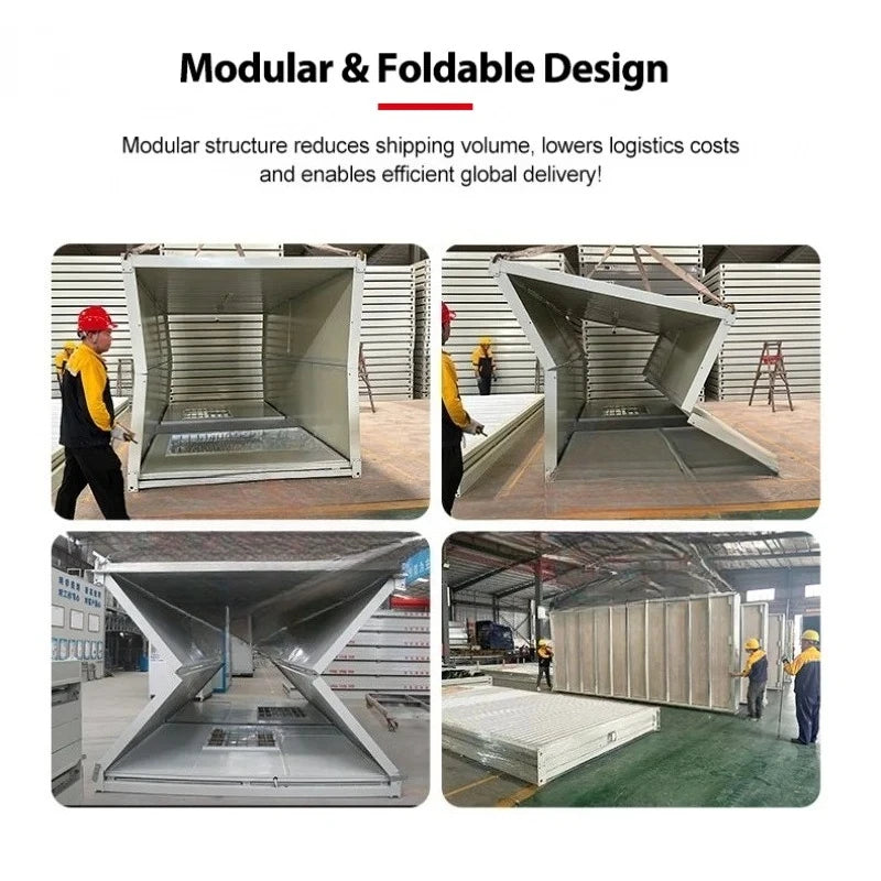 Foldable Luxury Container Folding House custom.New Expandable Dormitories Portable Office Movable Camping Prefabricated