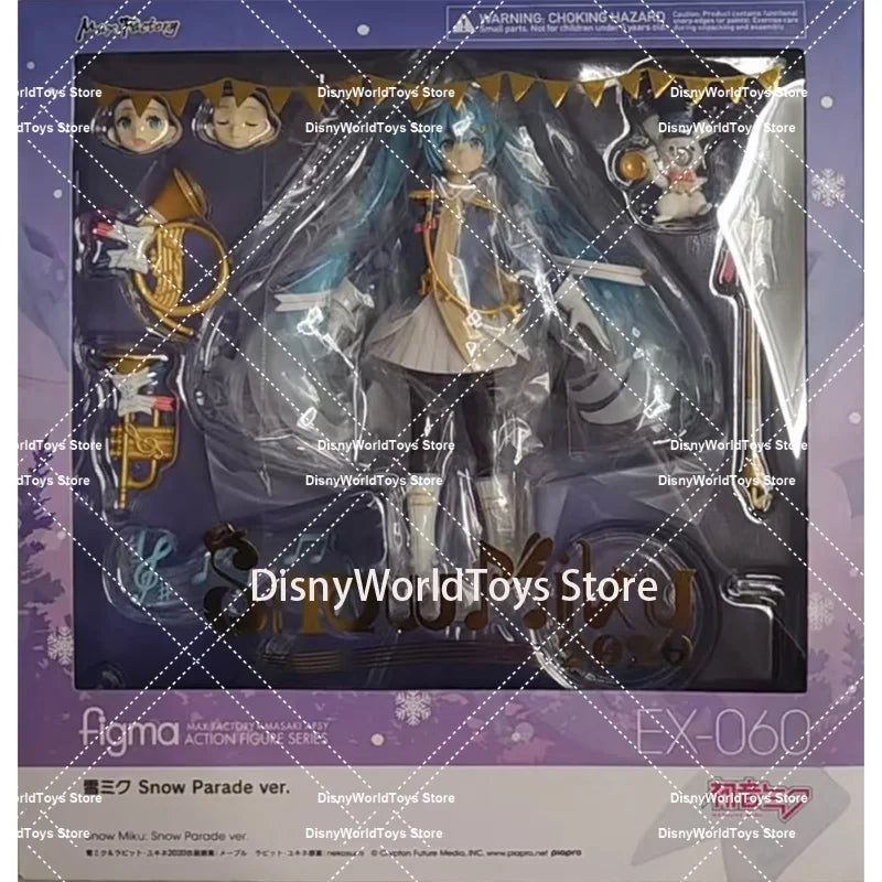 100% Original Figma EX060 Snow Miku Snow Parade Ver In Stock Anime Action Collection Figures Model Toys