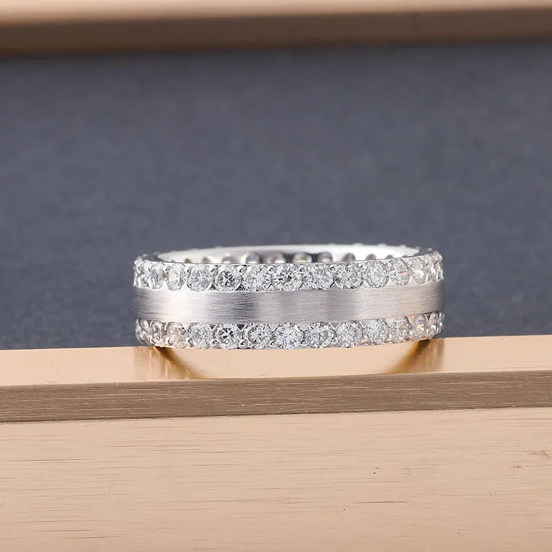 Provence Trendy Men's Rings 10KGold DEF/VS Lab Grown Diamonds Hip Hop Style Party Jewelry full band Ring Personalized Custom