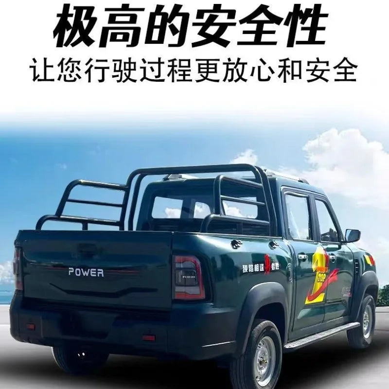 Electric pickup four-wheeler, new energy oil and electricity dual-purpose adult home off-road double-row pulling four-wheeler