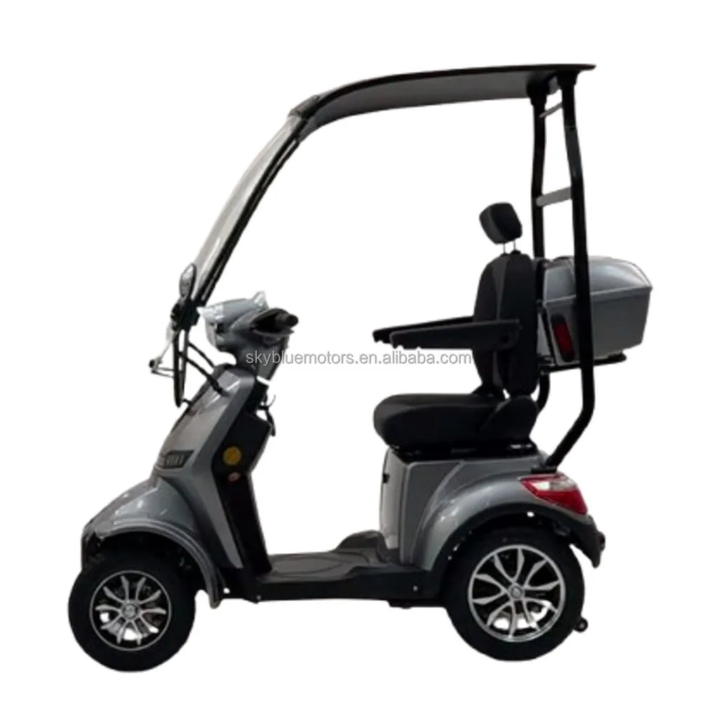 Modification Hot-selling 4-Wheel Electric Mobility Scooter with Canopy Roof Max 25km/h Long Range Outdoor Travel for Adult