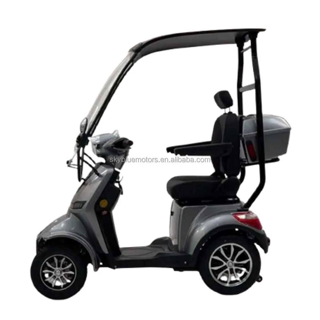Modification Hot-selling 4-Wheel Electric Mobility Scooter with Canopy Roof Max 25km/h Long Range Outdoor Travel for Adult