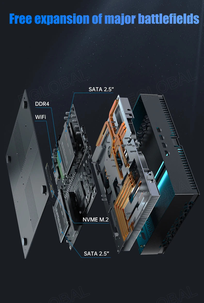 Eglobal 13TH I9-13900F I7-13700F I5-13400F RTX 4060 8G Gamig Discrete Graphics Card Mini Desktop 4K Four Displays Gamer Mini PC