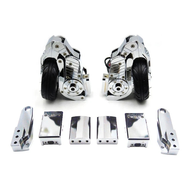 Chrome Landing Gear Powerful Anti-Fall Wheels for Latest Heavy Motorcycle Parking Safety Assist