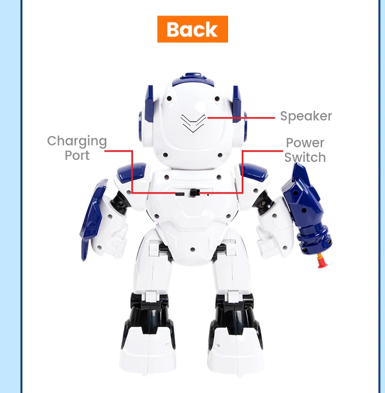 JHD For 2025 New JJRC R35 RC Robot Intelligent Programming Induction Interactive Remote Control Robot Electric Robot Model