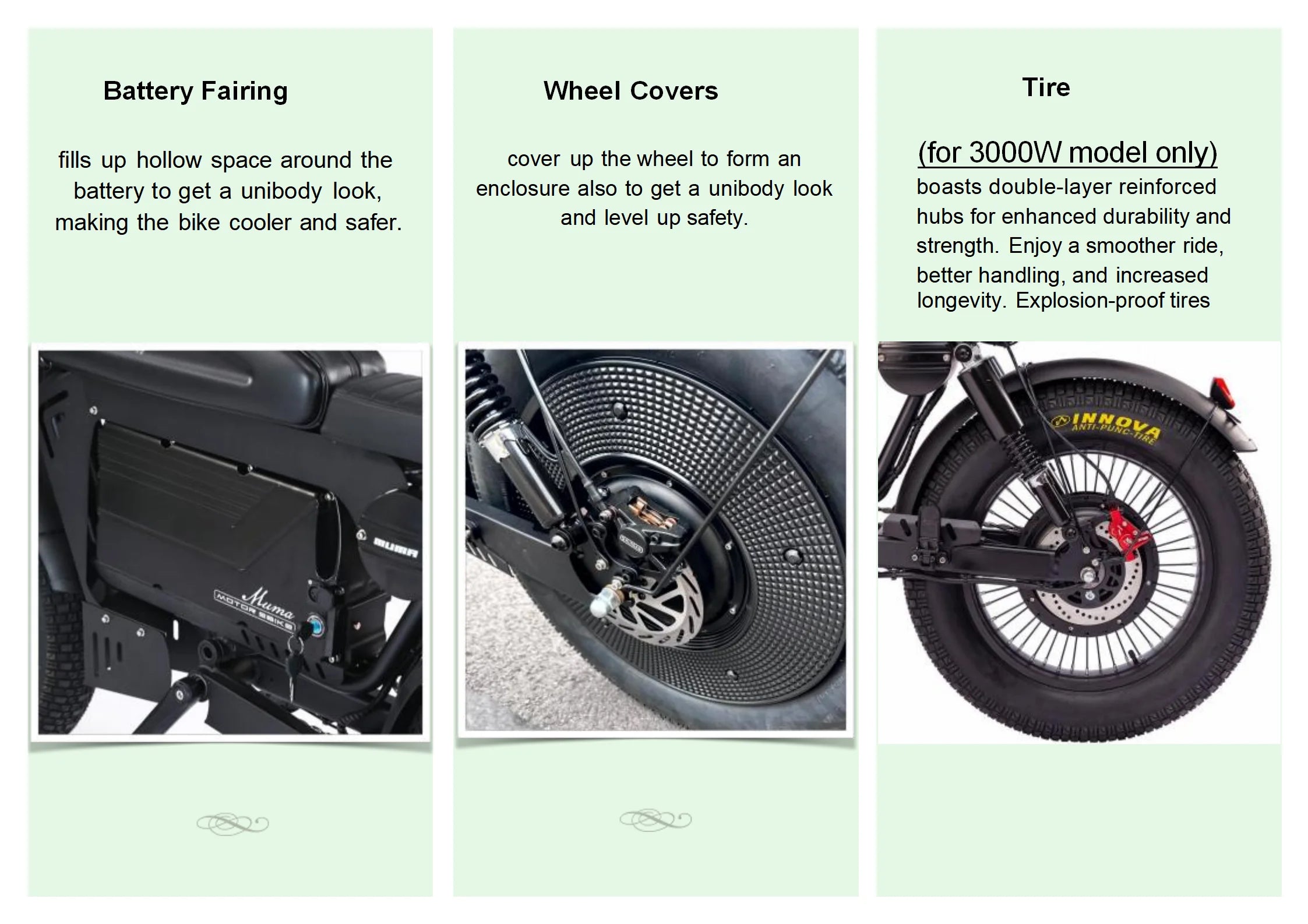 3000W Electric Motorcycle 60V 45AH E-bike 20*5" Fat tire OWAYEBIKE SK-1 Ultra