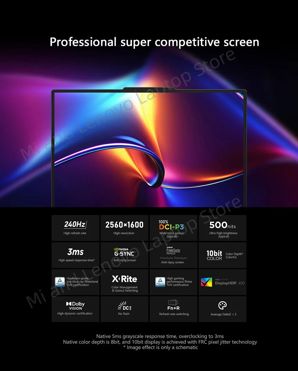 Lenovo LEGION R9000P 2025 R9 8945HX RTX5060/RTX5070 32GB 1TB 16inch 2.5K 240Hz Screen Game