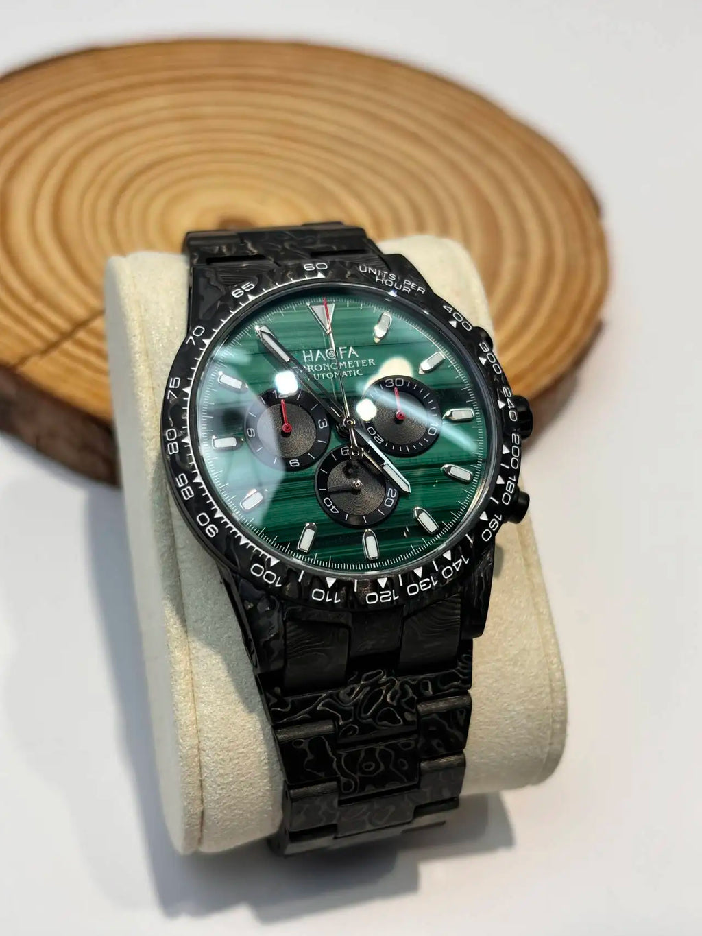 Haofa Watch for Men Full Carbon Fiber Chronograph Automatic Mechanical Watch Sapphire Waterproof Wristwatch Multifunction 2366-1