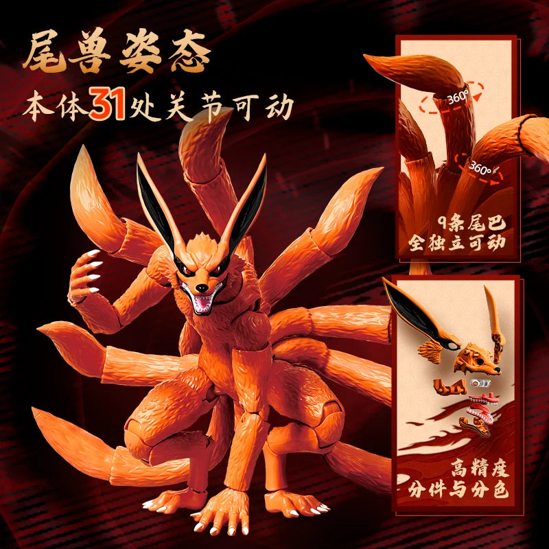 Blokees Naruto Action Figures Naruto Uzumaki Kurama Sasuke Uchiha Minato Namikaze Assembly Model Champion Class Anime Toys Gift