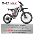 EKX X21 Max Electric Motorcycles 6000W Brushless Gearless Motors 60V30AH Lithium Battery Speed 85Kmh Adult Off Road MTB Ebike