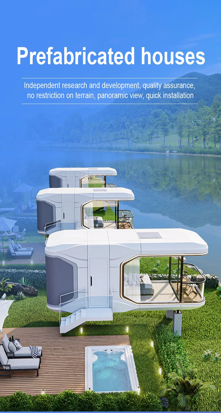 Fully Equipped Mobile Cabin Tiny Living Prefab Steel Container House Chinese Modular Hotel for Home Prefab Houses