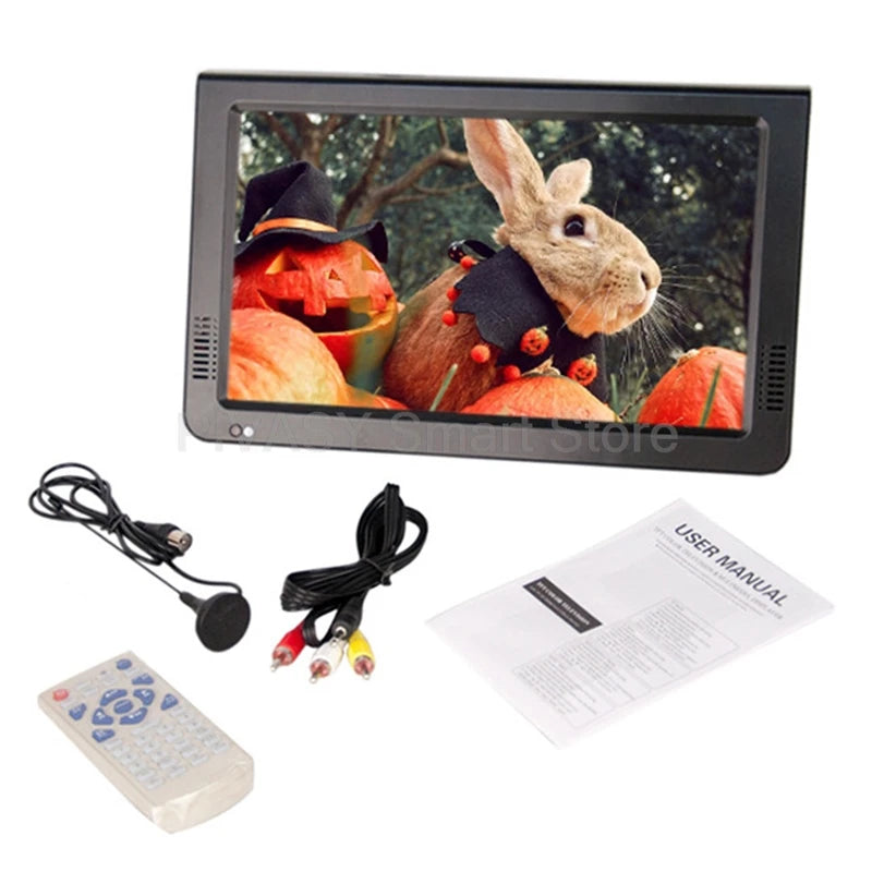 Portable Digital TV Monitor Car Screen 10.1 Inch Movable LED Domestic Outdoor Lightweight Slim Small mini Manufacturer Battery