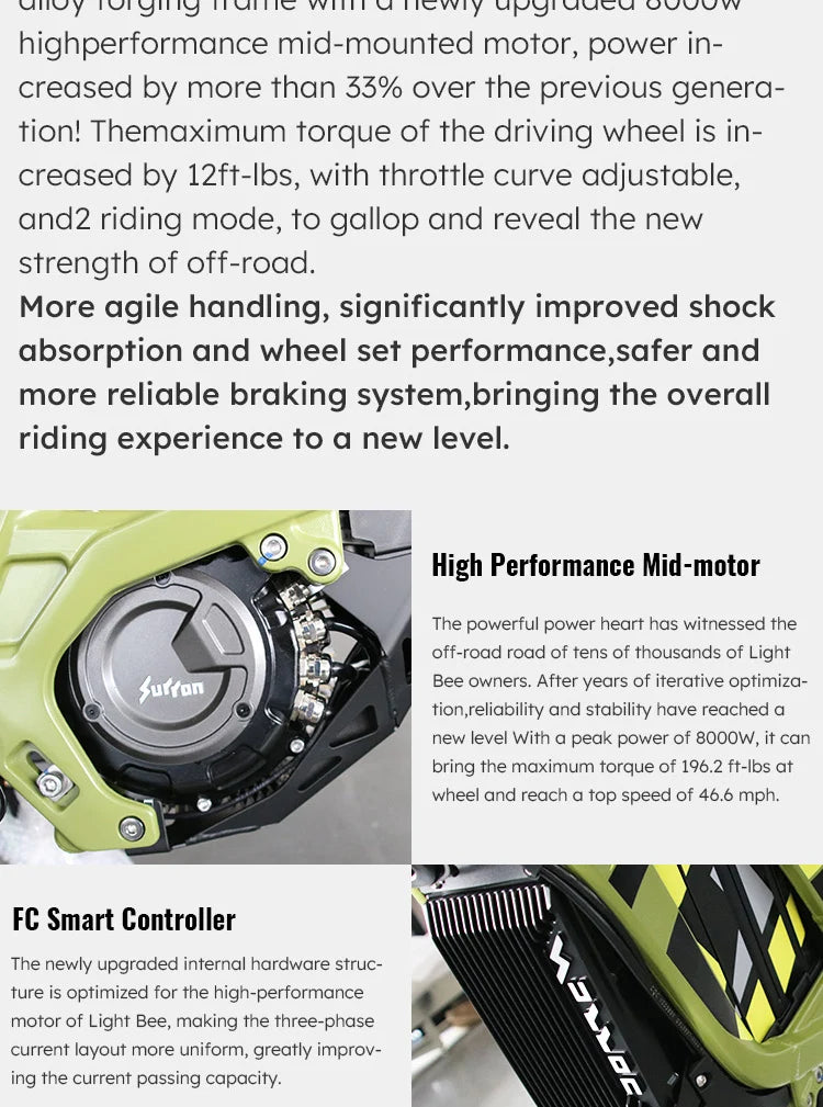 75KM/H Powerful Off-road 40AH Lithium Battery Cheap Electric Motorcycles For Adults