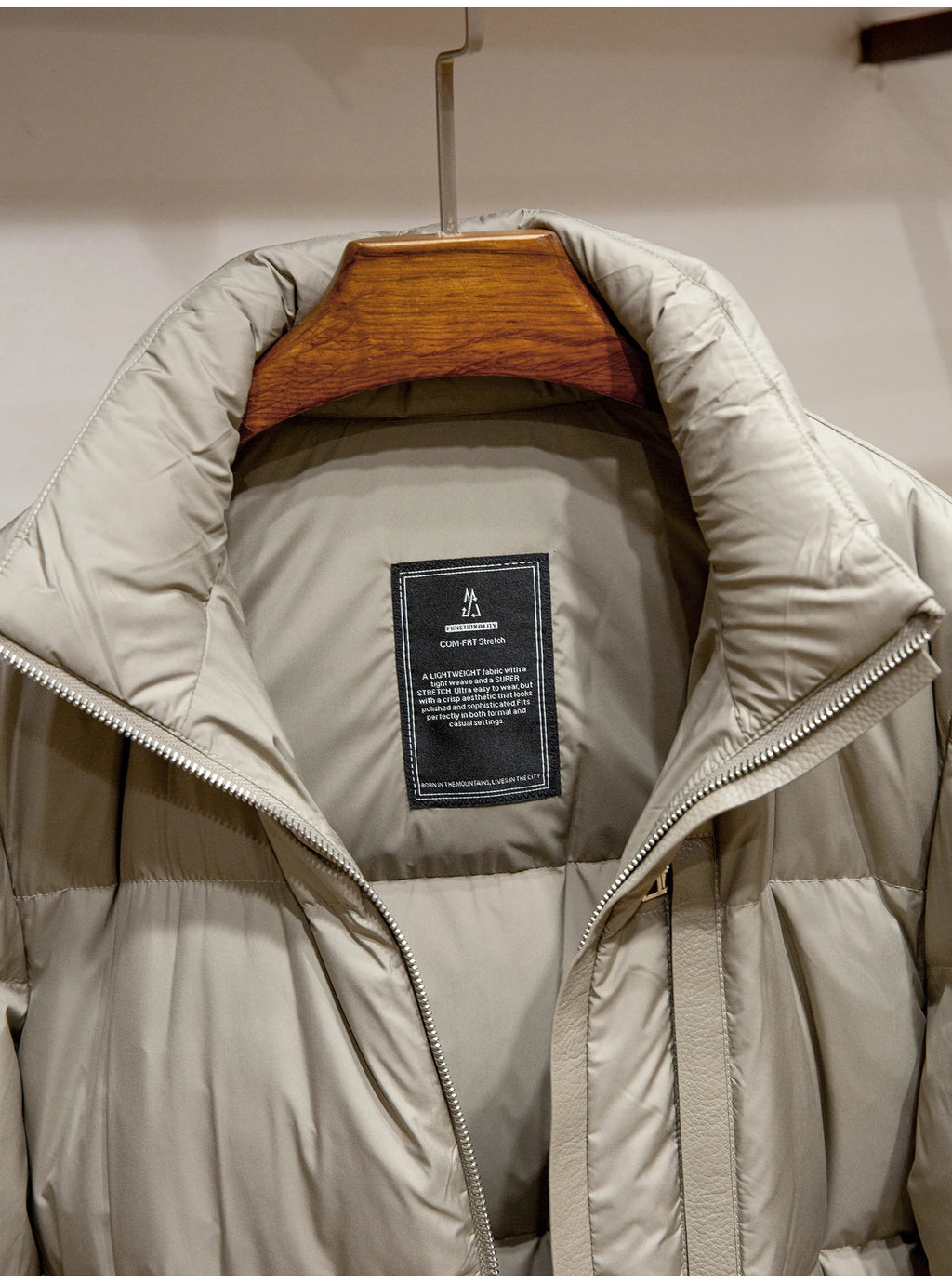 Men's High-Fluffy White Goose down Jacket Urban Outdoor Casual Hooded Stand-Up Collar Warm Filled Coat