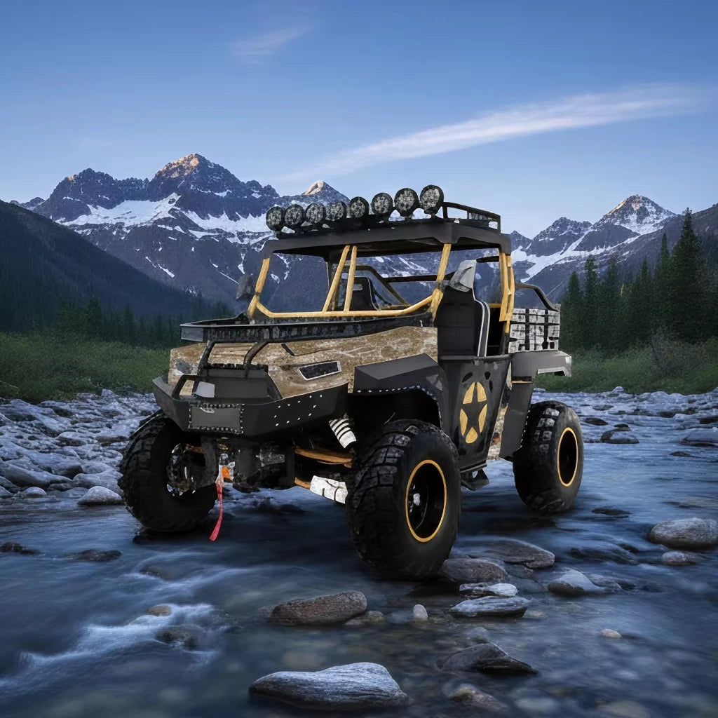 SXLL  Powerful four-wheel drive utility vehicle: axle-drive four-stroke engine with all-terrain suspension
