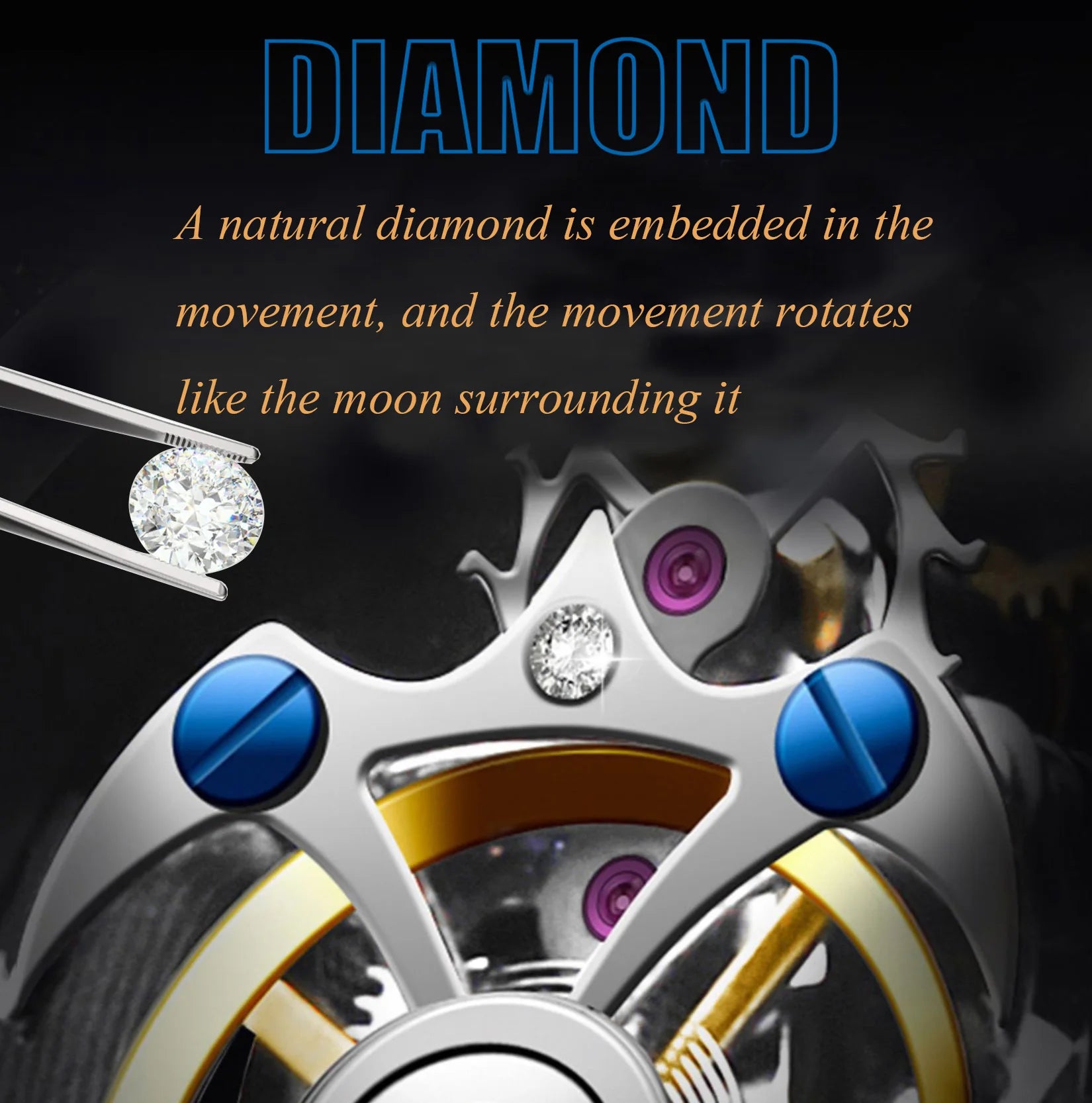 AESOP Automatic Tourbillon Mechanical Skeleton Watch For Man Watches Waterproof Wristwatches Sapphire Mirror Diamond luxury new