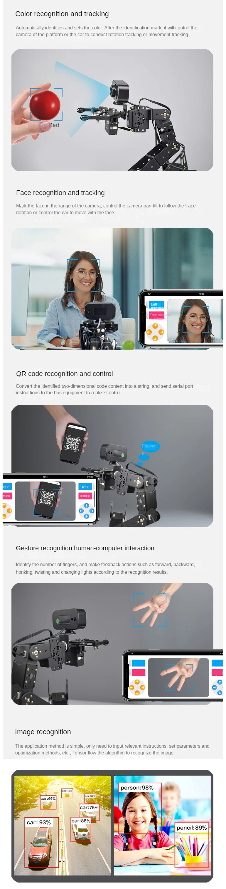 Multi Legged Transport Robot Quadruped Bionic Spider Ai Vision Intelligent Programming Learning Kit Sets Lithium