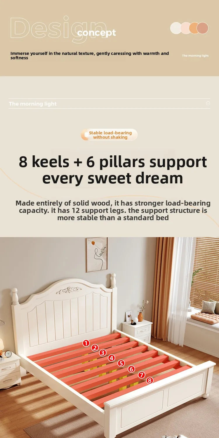 wooden single bed household simple 180x200 modern bed frame comfortable minimalist muebles para dormitorio bedroom furniture
