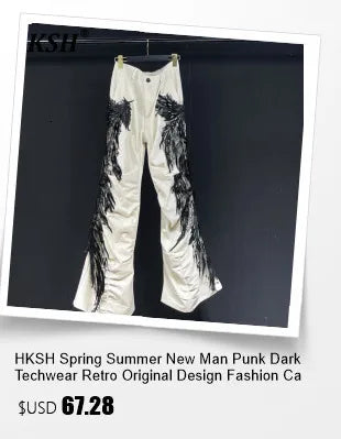 HKSH Original Niche Design Spring Summer Men Floral Casual Pants Simple Light Luxury Waste Land Women Chic Ins Punk Vibe HK22699