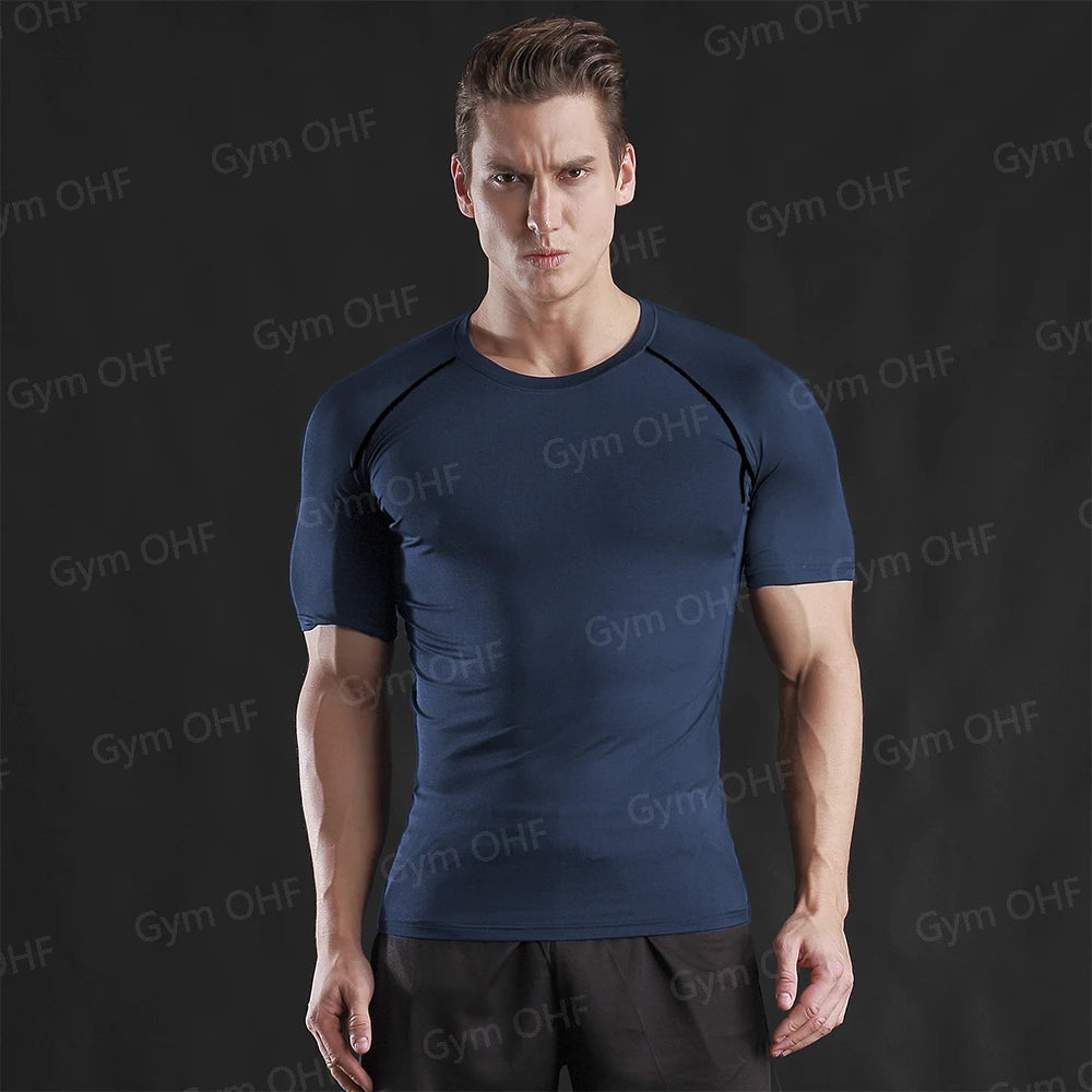 Anime Baki Sport Suits Runing Compression Shirt Shorts Sets Gym Fitness Jogging Training Rashguard Sportwear 2 in 1 Mens