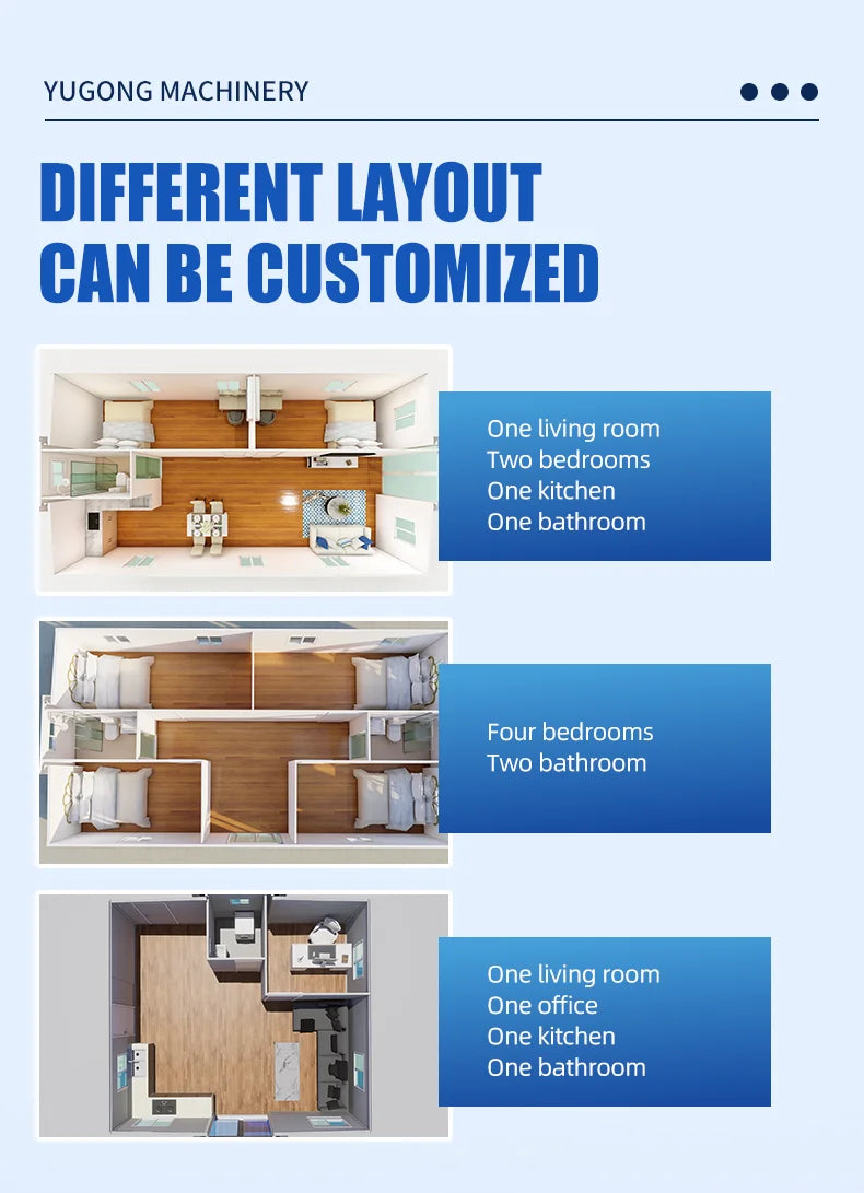 Luxury Expandable Container House 2 3 Bedroom Mobile Home for Villa Hotel