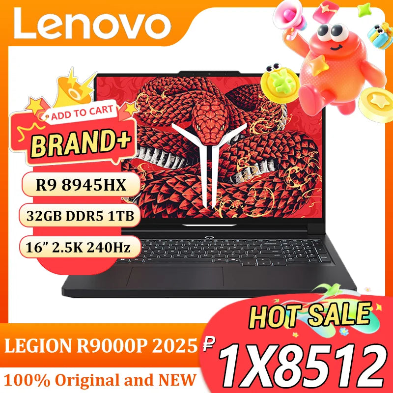 Lenovo Legion R9000P 2025 AMD R9 8945HX RTX5060 8GB 32GB 1TB 16" 2.5K 240Hz Black