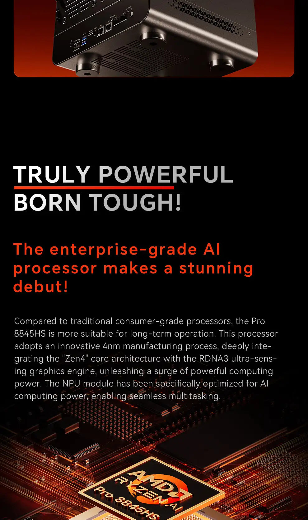 AOOSTAR High‑Performance NAS Mini PC AMD Ryzen 7 PRO 8845HS 11‑Bay HDD+M.2 SSD DDR5 ECC Dual 2.5G LAN USB4 OCuLink