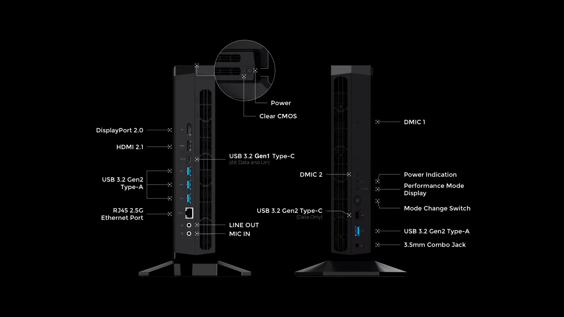 Fashion AtomMan G7 PT Gaming Desktop Computer AMD Ryzen 9 7945HX AMD Radeo RX7600M XT DDR5 Minisforum Dedictate Office Mini PC