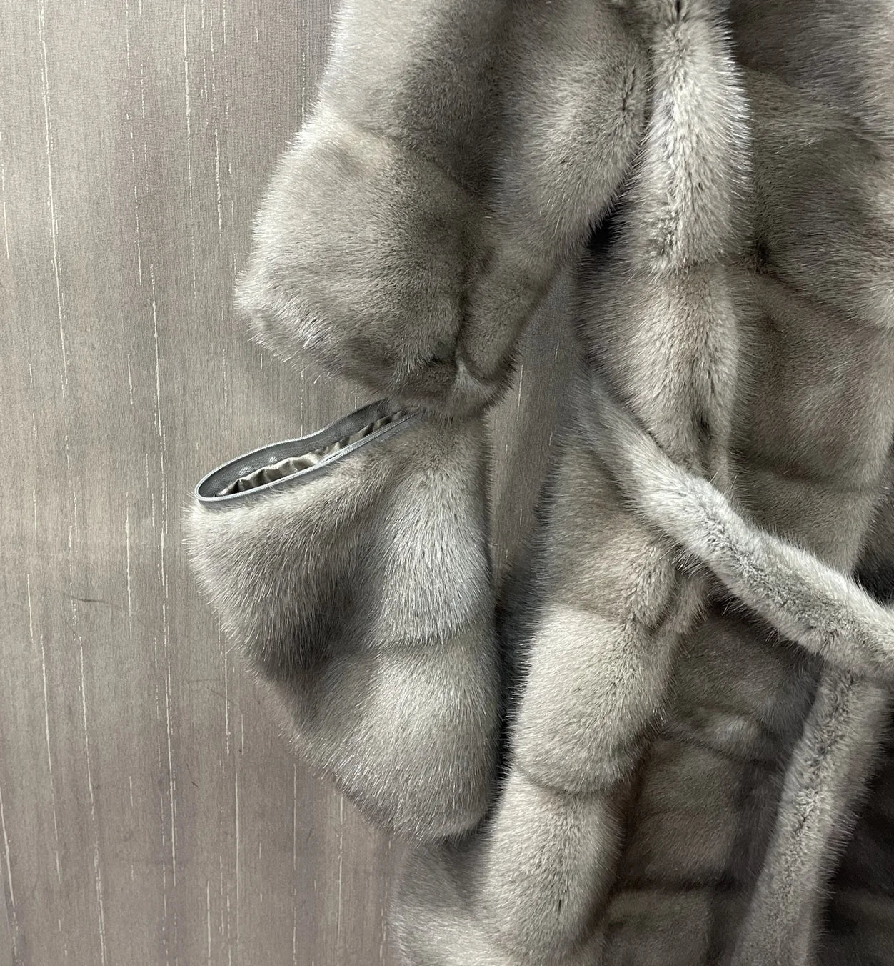 Women's natural mink fur jacket with detachable bottom sleeves, three in one long luxury jacket