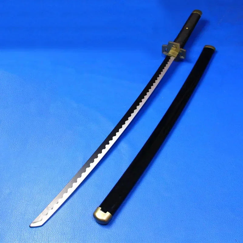 104cm Zoro Katana Sandai Kitetsu Sword Wooden Ninja Blade Anime Cosplay Prop Real Size Japanese Katana Samurai Sabre Kid Toy