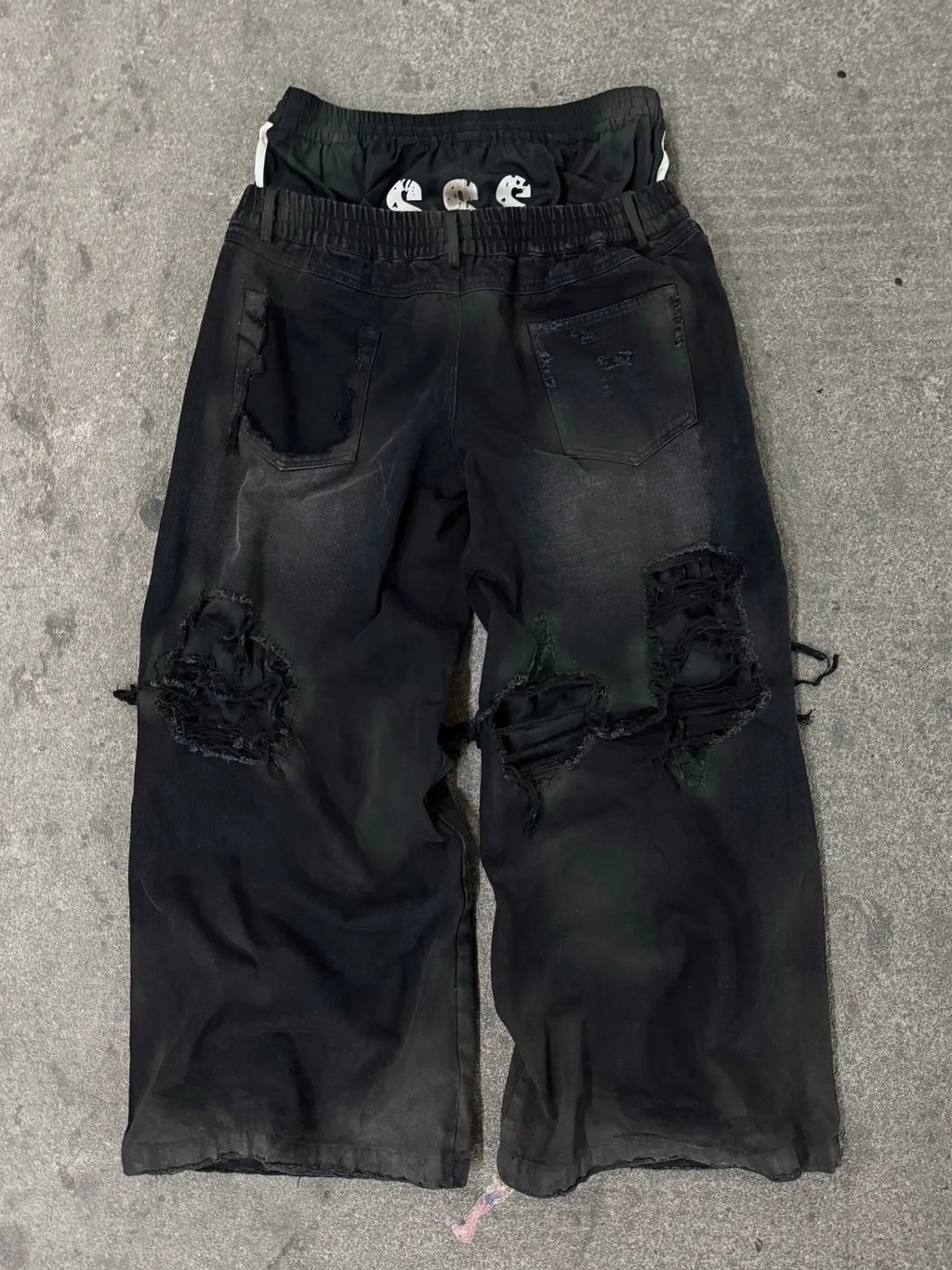2026 New Y2K Striped Ripped Baggy Jeans for Men Women Harajuku Hip Hop Wide Leg Pants Korean Fashion Couple Casual Trousers