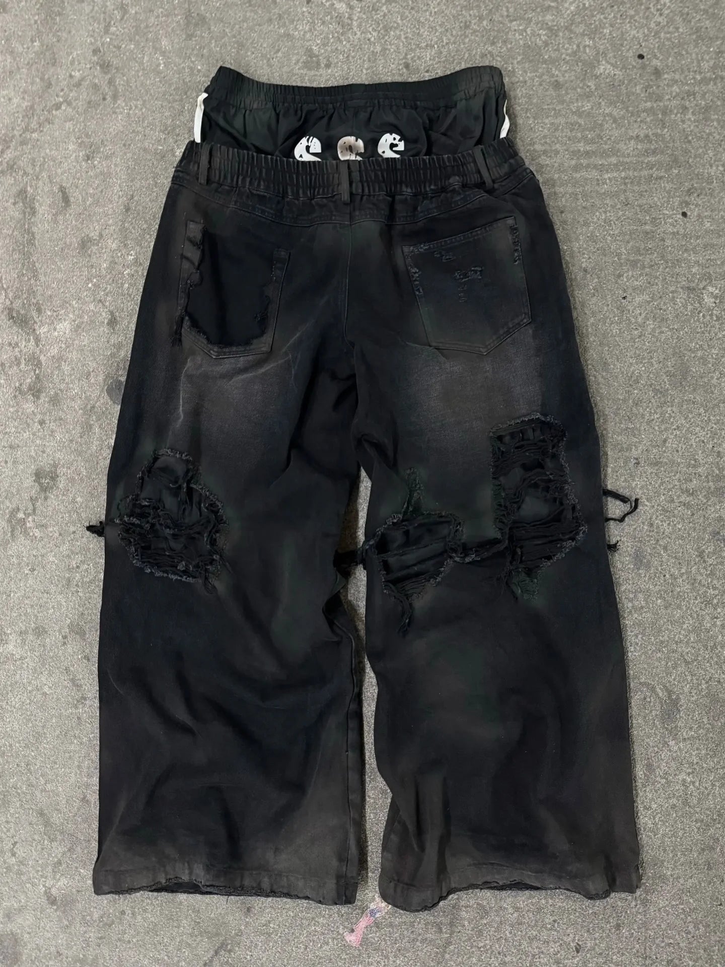 2026 New Y2K Striped Ripped Baggy Jeans for Men Women Harajuku Hip Hop Wide Leg Pants Korean Fashion Couple Casual Trousers