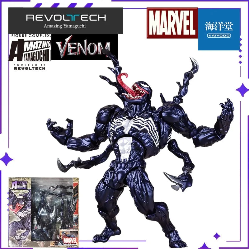 KAIYODO Original Authentic [Evoltech] Amazing Yamaguchi MARVEL  · Agent Venom VENOM/ CARNAGE Mobile Doll Model Handmade Toy Gift
