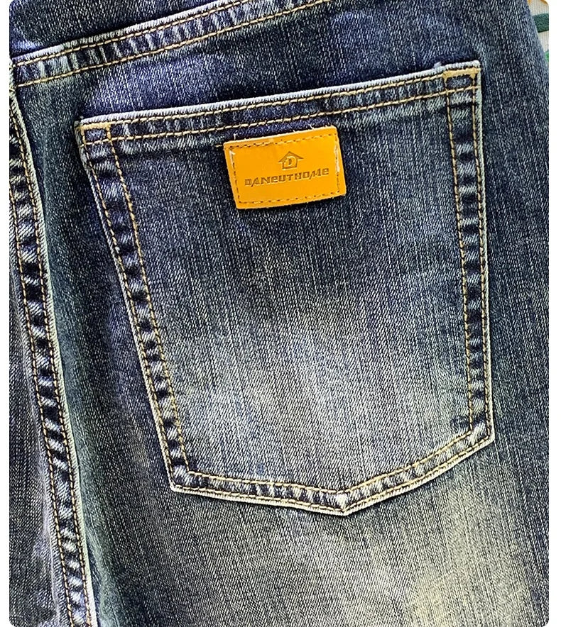 Spring and Autumn Retro Blue Japanese Street Harem Jeans Men's Loose plus Size Wide Legs Daddy Pants Trendy All-Matching Casual