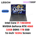 Lenovo LEGION Y7000P 2024 Gaming Laptop 14th Core i7-14650HXGraphics RTX 4050/4060 16-inch 165Hz Screen Notebook PC