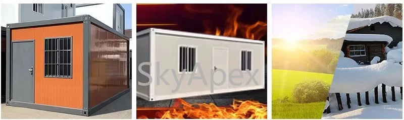 Customizable  High Quality  20Ft Prefabricated Expandable Container House Bathroom Kitchen Prefab Villa Portable Home Waterproof