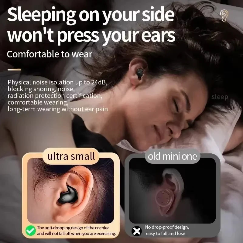 Lenovo Invisible Sleep Wireless Earphone TWS Bluetooth 5.3 Headphones Hidden Earbuds Waterproof Noise Reduction Sports Headset