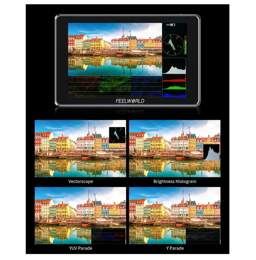 FEELWORLD S7 7-inch 12G-SDI HDMI2.0 Camera Field Monitor 1920x1200 pixels 4K HDMI High Brightness 1600nit