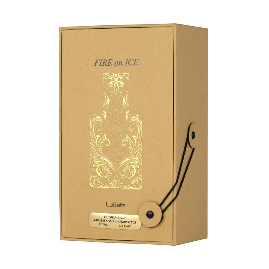 Lattafa Fire on Ice Unisex Eau De Parfum Spray 110ml - Fruity Spicy Woody Ambery Long-Lasting Fragrance
