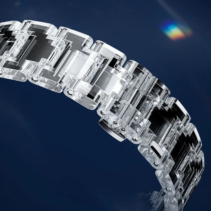 BONEST GATTI luxury Full Skeleton Automatic Mechanical Watch Sapphire Back 48 Rainbow Diamonds Luminous Luxury Wristwatch Men