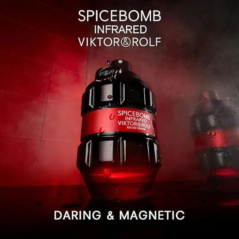 Viktor&Rolf - Spicebomb Infrared Eau De Parfum Woody & Spicy Colonia Para Hombre - Con Notas De Cuero Y Canela 90ML