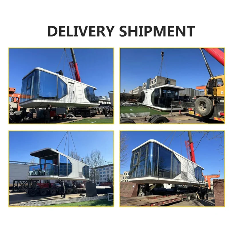 Leak Proof Luxury Prefabricated House Hot Insulation CE Approved High Quality Prefab Capsule House Space Capsule Home Modular