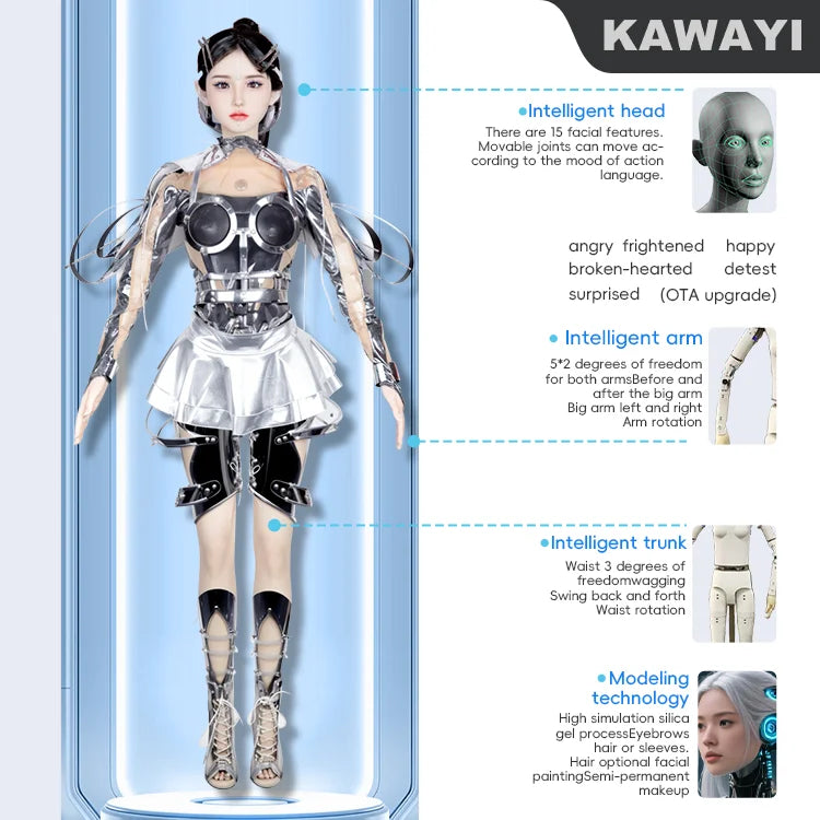2026 Hot Selling-Bionic Humanoid Robot Can Customize Face, Facial Expressions, Movements, Body Movements and Welcome Robots.