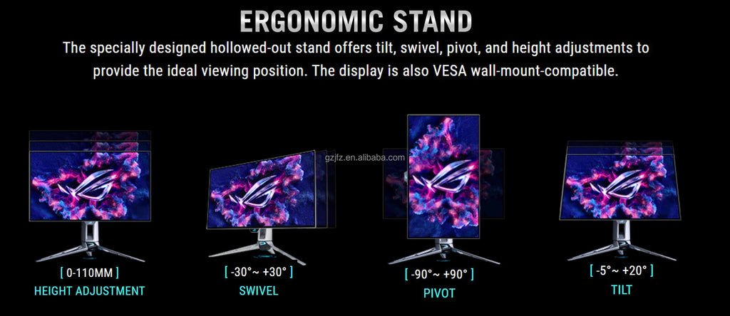 ROG PG27AQWP-W 27-inch QHD 540Hz / 720Hz Dual-Mode Tandem OLED Gaming Monitor SCREEN HDR500 DISPLAY OLED DP+HDMI+USB