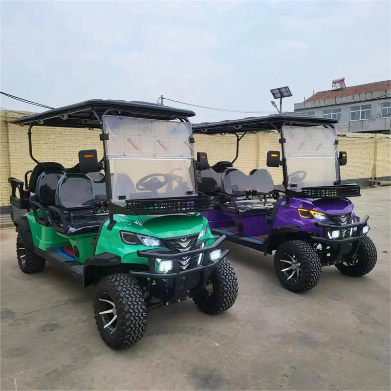 Golf Cart Long Range Lithium Battery Electric 60/72v Travel Electric Cart Club Car Golf Carts  For Sale