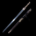 Quality Chinese Dragon Sword Handmade Forged Folded Steel Blade Ebony Wood Sheath Collection Art Props Antique Swords
